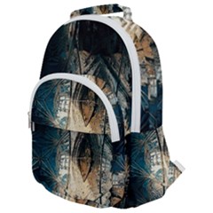 Fractal Rounded Multi Pocket Backpack by Sparkle