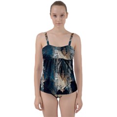 Fractal Twist Front Tankini Set by Sparkle