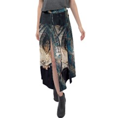 Fractal Velour Split Maxi Skirt by Sparkle