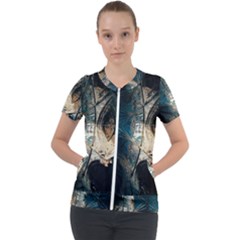 Fractal Short Sleeve Zip Up Jacket by Sparkle