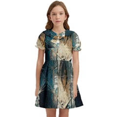 Fractal Kids  Bow Tie Puff Sleeve Dress