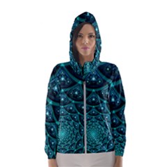 Fractal Women s Hooded Windbreaker by Sparkle