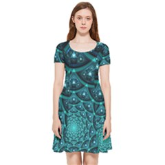 Fractal Inside Out Cap Sleeve Dress by Sparkle