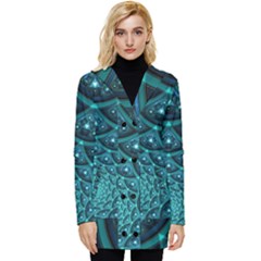 Fractal Button Up Hooded Coat 