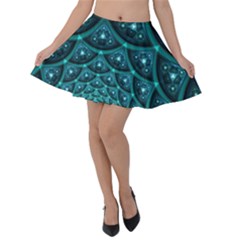 Fractal Velvet Skater Skirt by Sparkle