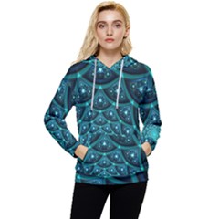 Fractal Women s Lightweight Drawstring Hoodie