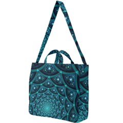 Fractal Square Shoulder Tote Bag by Sparkle