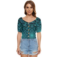 Fractal Button Up Blouse