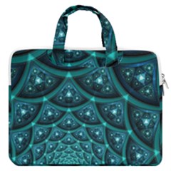 Fractal Macbook Pro Double Pocket Laptop Bag by Sparkle