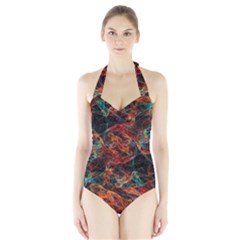 Fractal Halter Swimsuit by Sparkle