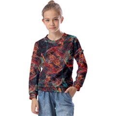 Fractal Kids  Long Sleeve Tee With Frill 