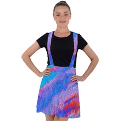 Fractal Velvet Suspender Skater Skirt by Sparkle