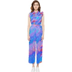 Fractal Women s Frill Top Chiffon Jumpsuit by Sparkle