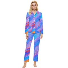 Fractal Womens  Long Sleeve Velvet Pocket Pajamas Set