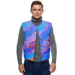 Fractal Men s Short Button Up Puffer Vest	 by Sparkle