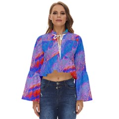 Fractal Boho Long Bell Sleeve Top by Sparkle