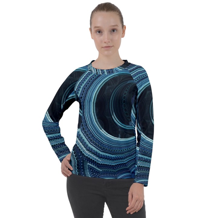 Fractal Women s Long Sleeve Raglan Tee