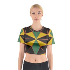 Abstract Pattern Geometric Backgrounds   Cotton Crop Top by Eskimos