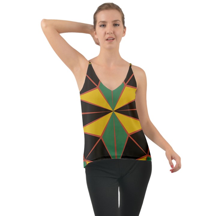 Abstract pattern geometric backgrounds   Chiffon Cami