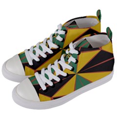 Abstract Pattern Geometric Backgrounds   Women s Mid-top Canvas Sneakers by Eskimos