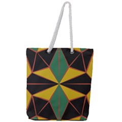 Abstract Pattern Geometric Backgrounds   Full Print Rope Handle Tote (large) by Eskimos