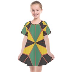 Abstract Pattern Geometric Backgrounds   Kids  Smock Dress by Eskimos