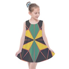 Abstract Pattern Geometric Backgrounds   Kids  Summer Dress by Eskimos