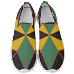 Abstract Pattern Geometric Backgrounds   Men s Slip On Sneakers by Eskimos