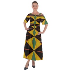 Abstract Pattern Geometric Backgrounds   Shoulder Straps Boho Maxi Dress  by Eskimos