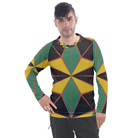 Abstract Pattern Geometric Backgrounds   Men s Pique Long Sleeve Tee by Eskimos