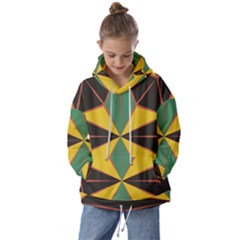 Abstract Pattern Geometric Backgrounds   Kids  Oversized Hoodie