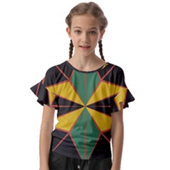 Abstract Pattern Geometric Backgrounds   Kids  Cut Out Flutter Sleeves by Eskimos