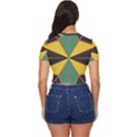 Abstract pattern geometric backgrounds   Side Button Cropped Tee View4