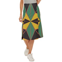 Abstract Pattern Geometric Backgrounds   Midi Panel Skirt