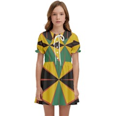 Abstract Pattern Geometric Backgrounds   Kids  Sweet Collar Dress