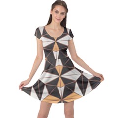 Abstract Pattern Geometric Backgrounds   Cap Sleeve Dress by Eskimos