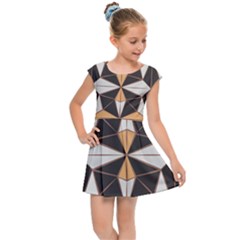 Abstract Pattern Geometric Backgrounds   Kids  Cap Sleeve Dress by Eskimos