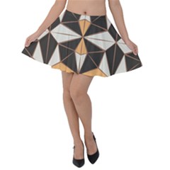 Abstract Pattern Geometric Backgrounds   Velvet Skater Skirt by Eskimos