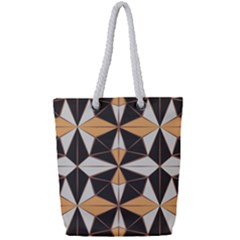 Abstract Pattern Geometric Backgrounds   Full Print Rope Handle Tote (small) by Eskimos