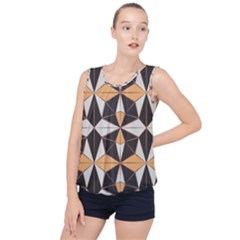 Abstract Pattern Geometric Backgrounds   Bubble Hem Chiffon Tank Top by Eskimos