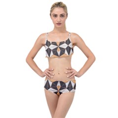 Abstract Pattern Geometric Backgrounds   Layered Top Bikini Set by Eskimos