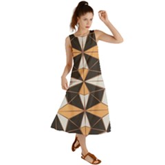 Abstract Pattern Geometric Backgrounds   Summer Maxi Dress by Eskimos