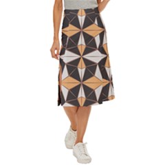 Abstract Pattern Geometric Backgrounds   Midi Panel Skirt