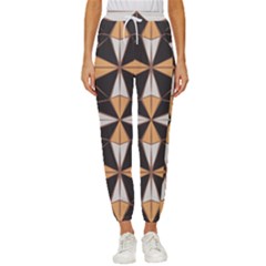 Abstract Pattern Geometric Backgrounds   Cropped Drawstring Pants