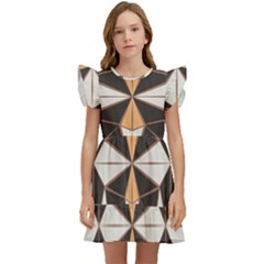 Abstract Pattern Geometric Backgrounds   Kids  Winged Sleeve Dress