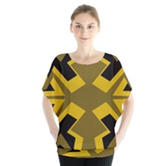 Abstract pattern geometric backgrounds   Batwing Chiffon Blouse