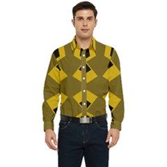 Abstract Pattern Geometric Backgrounds   Men s Long Sleeve  Shirt by Eskimos