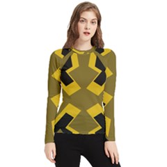 Abstract pattern geometric backgrounds   Women s Long Sleeve Rash Guard