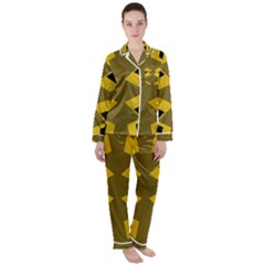 Abstract pattern geometric backgrounds   Satin Long Sleeve Pajamas Set