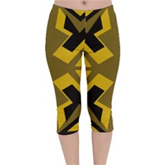 Abstract pattern geometric backgrounds   Velvet Capri Leggings 